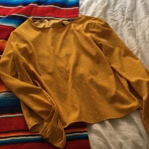 Banana republic silk yellow top